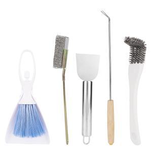 BOXOB 5pcs 새장 청소기 세트, 스테인리스 스틸 청소 브러시 배설물 제거기 및 스크레이퍼 도구, 작은 동물 잉꼬 햄스터 토끼 새장 액세서리