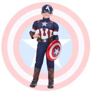 9살 10살 남아 캡틴아메리카 의상 코스튬+가변+방패 책가방 아동배낭 신학기선물