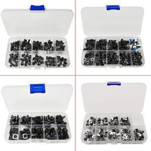 1박스 6x6mm 12x12mm 촉각 푸시 버튼 미니 소형 마이크로 스위치 키트 PCB 순간 자동 리셋 DIP 2핀 4핀 ONO