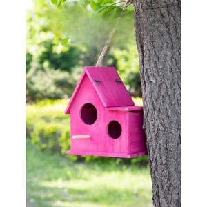 컬러풀 나무 새둥지 조경 살기 인테리어 야외 하우스 정원 사육 작은 새장 모이통