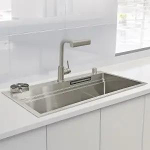 올인원 멀티 사각싱크볼 87A 3way 물팀방지 폭포 수전 국산배수구 포함 87cm