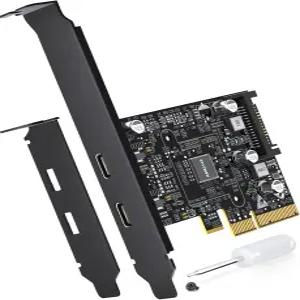 10Gbps PCIE USB C 3.2 Gen 2 카드 2포트 PCle-USB 확장 데스크톱 PC용 PCI Express 3.0 x 4 어댑터 SSD