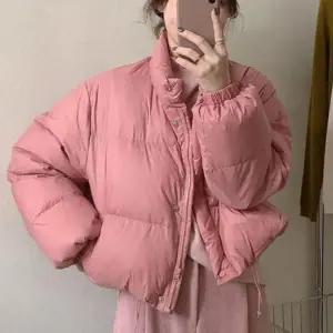 (색상 핑크)HL] 크롭티 패딩점퍼 여성 겨울 핑크 경량 짧은