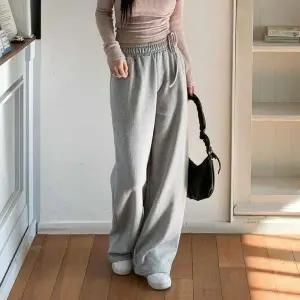 [하프클럽/옷자락]여성 겨울 두꺼운 기모 와이드 팬츠