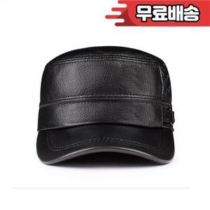 플랫 탑 캡 100 리얼 양가죽 밀리터리 스타일 남성용 가을 겨울 모자 조절 가능한 사이즈