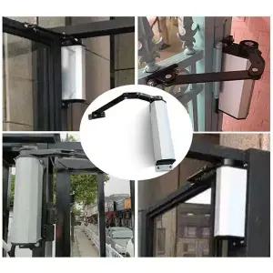 측면 장착 자동 도어 오프너 90도 곡선 암 울타리 도어 전기 클로저 야외 방수