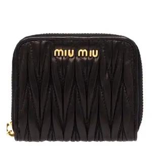 [미우미우]마틀라세 코인 레더 동전지갑 블랙 30480388