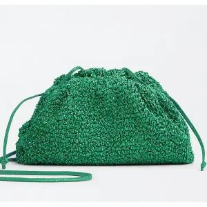 [보테가베네타]만두 부클레 라피아 미니 카프스킨 레더 파우치 패러킷 33776645