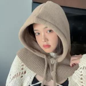 겨울용 프리미엄 머플러 후드 넥워머 겨울목도리171g 니트 방한 겨울 방한 바라클라바 목도리 후드