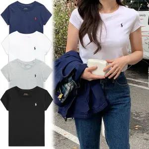 [폴로]코튼 크루넥 반팔 티셔츠 걸즈 70659458