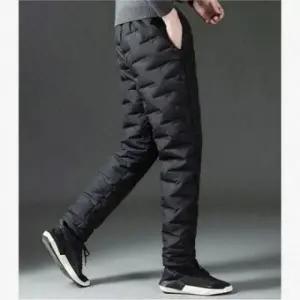 방한 남성 겨울 엠보 누빔 시보리 패딩 팬츠