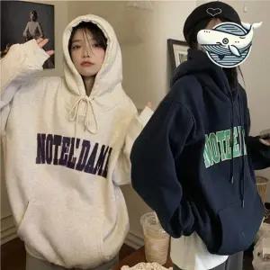 캐주얼 오버핏 후드 티셔츠 따뜻한 기모 맨투맨 기모 티셔츠 후드티 라운드 여성 겨울 여자