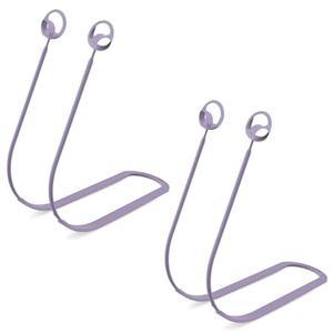 [미국배송] HXFRTYU 2팩 삼성제품호환 버즈 2 삼성호환 2 이어버드 안전 넥 로프(퍼플+퍼플)와 호환되는 스포츠 소프트 실리콘 랜야드 액세서리용 분실 방지 스트랩