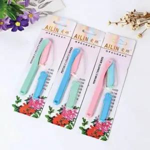 접이식 눈썹칼 휴대용 핑크 슬라이드