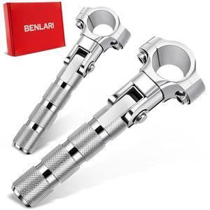 벤라리 CNC 고속도로 페그스 모터사이클 풋 페그스 스테인리스 스틸 1in 1-1/4in 25mm 32mm 장착 할리 데이비슨, 혼다, 스즈키, 가와사키 엔진 가드 크래시 바 크롬