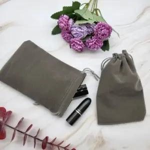여행용 파우치 이너 벨벳 메이크업 미니 그레이 화장품 (WFKCQ8A)