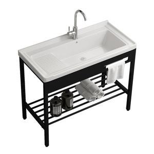 애벌빨래 싱크대 개수대 세탁실 진수 조립형 간이 씽크볼 대야 씽크대 70cm 세척 소형