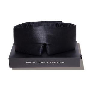 졸음 실크 수면 마스크 - 완전한 어둠 속에서 고급스러운 수면을 위한 얼굴 포옹, 패딩 코쿤 100% 순수 블랙 제이드