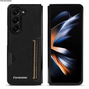 레트로 가죽 폰 케이스 카드 홀더 지갑 케이스 삼성 갤럭시 Z 폴드 7 Z 폴드 6 Z 폴드 5 3 4 5 6 충격 방지