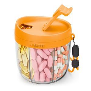 주간7칸 알약 정리함 혼합 방지 디자인 라벨 20개가 포함된 여행용 케이스 휴대용 보충제 용기