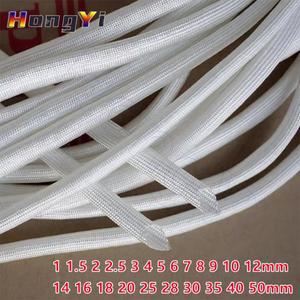 고온 화학 유리 섬유 튜브 백색 편조 슬리브 600 ℃ 1 계량기 Φ1mm-50mm