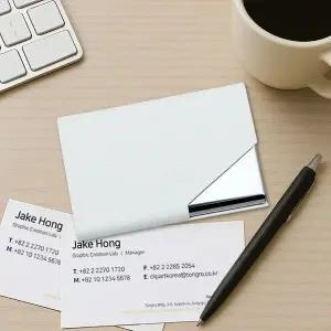 고품질 맨포스 심플 명함케이스(화이트) 비즈니스 명함지갑 (WFKDZ47)