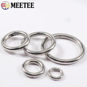 2/5Pcs 304 스테인레스 스틸 스프링 O 링 오픈 Carabiners 키 체인 가방 스트랩 버클 스냅 후크 걸쇠 클립