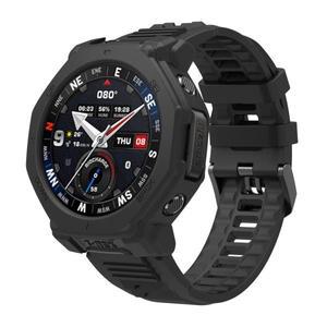 Uienie 실리콘 시계 밴드 + Huami Amazfit T-REX3 Pro 스트랩 팔찌용 케이스 t-rex 3 Pro 손목 밴드 및 커