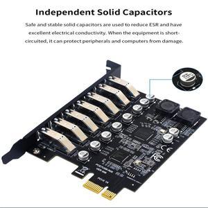 USB 3.0 PCI 익스프레스 어댑터 7포트 3 확장 카드 데스크탑용 X1 컨트롤러 컨버터