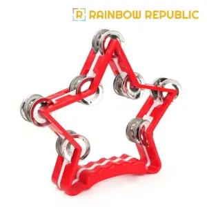 PV 스타 탬버린교구악기 음악 별모양 화려한 응원 시간