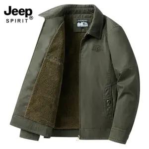 JEEP SPIRIT 남성 양털 안감 겨울 점퍼 빅사이즈 중년 자켓