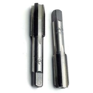 HSS 14mm X 1.25 메트릭 테이퍼 및 플매트 카펫 러그 탭 오른손 스레드 피치 고속 강철 80mm 탭 2개