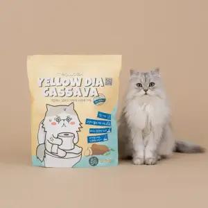 [미유박스] 고양이모래 옐로우 다이아 카사바 굵은 입자 4.5kg