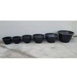 실속형 블루베리화분 420 원형 텃밭 원예 꽃화분 식물 미니 블랙 검정 심플 형화분