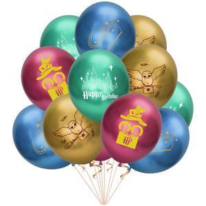 귀여운 해리 포터 생일 파티 공급 일회용 배너 케이크 토퍼 매달려 플래그 풍선 세트 장식