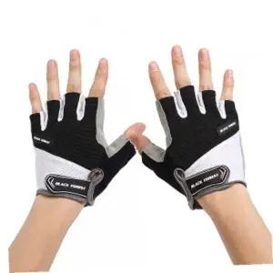 [콩심팥심]스포츠장갑 라이딩 쿠션 자전거 반장갑(XL)(블랙) MTB 산악자전거