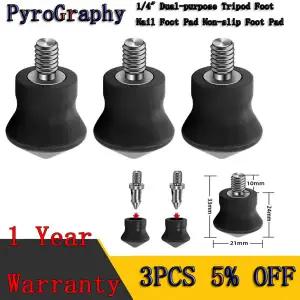 PyroGraphy 14 이중 삼각대 발 네일 발 패드 미끄럼 방지 패드 스테인레스 스틸 네일 14 표준 나사 범용