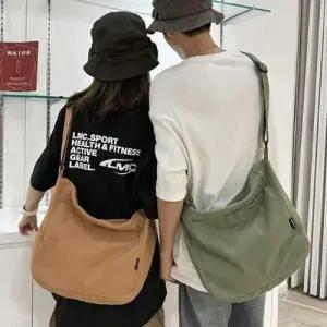 남녀공용 캔버스 크로스백 데일리가방 학생 편한 가방 WEC90A4