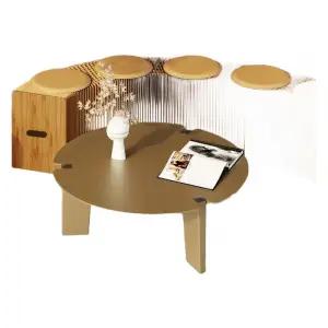 종이 대기 의자 테라스 벤치 접이식 크라프트 가구