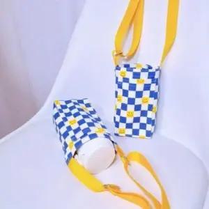 블루 텀블러백 휴대폰포켓 스마일 크로스가방 WEDCA68