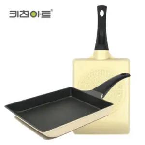 키친아트 가스 인덕션 겸용 논스틱코팅 IH 사각 에그팬 계란말이팬 24cm