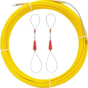 VGongTech 50피트 섬유 유리 물고기 테이프 케이블 풀러 키트 전기 벽선 덕트 로더 스레드 패스너 3mm