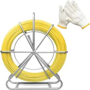 Noliven 6mm x 500피트 덕트 로더 유리섬유 테이프 내구성이 뛰어난 강철 스탠드가 있는 케이블 풀러 도관