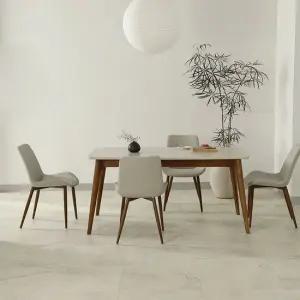 리브 세라믹 식탁 4인용 6인용 테이블 포세린 상판 그레이