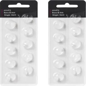 Oticon MiniFit 싱글 벤트 베이스 돔용 보청기 돔 2팩(8mm) 용품용 유니버설