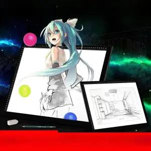 백라이트 도광판 LED 라이트패널 투명 드로잉 보드 만화 애니메이션 카피