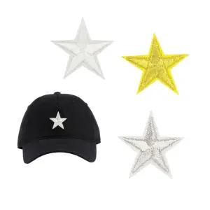 은색 금색 별모양 자수 와펜 미니 패치 열접착와펜 가방꾸미기 모자리폼