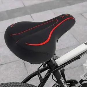 자전거 충격 흡수 스프링 쿠션 안장 레드