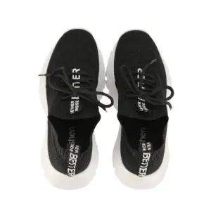 [지센] 레터링 니트 스니커즈 LAASO202_BK