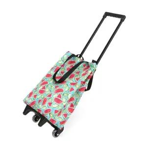 ( )접이식 쇼핑카트 방수 시장가방 핸디캐리어 (수박)